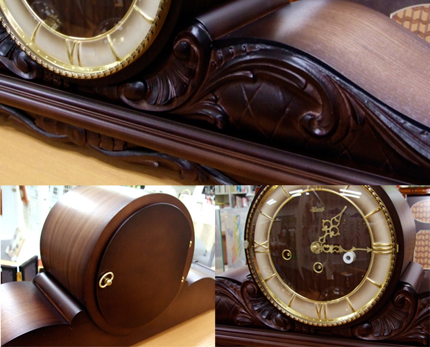 可愛いクリスマスツリーやギフトが！ 優美堂Hermle ヘルムレ 置時計 テーブルクロック TABLE CLOCK 22511-030340 