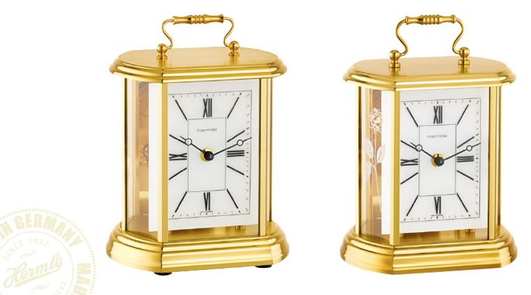 クラシックホワイトの文字盤、古典的なアンティーク調真鍮製高級置時計 