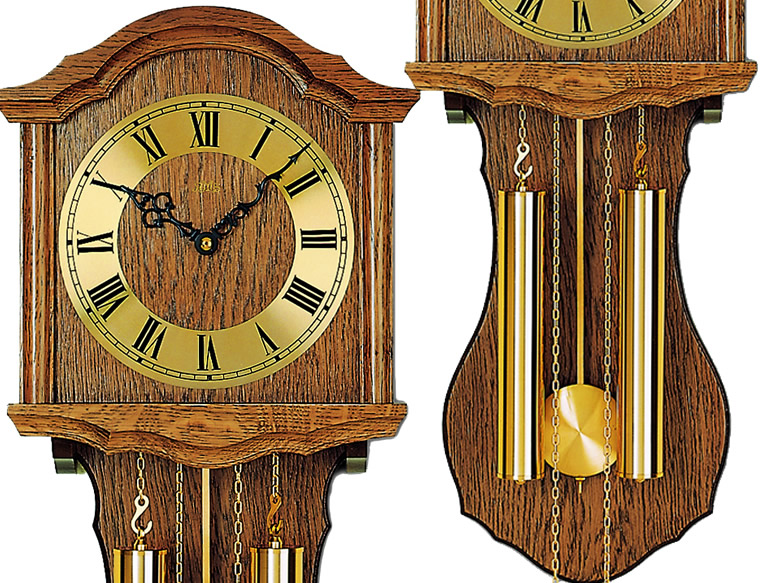 アンティーク調チェーン振り子の高級掛時計。輸入デザイン掛け時計 